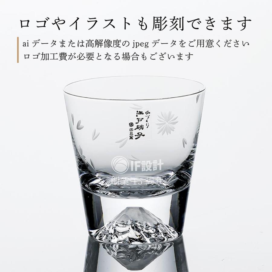 田島硝子（TAJIMA GLASS） 名入れ彫刻代込み 富士山グラス 桜切子
