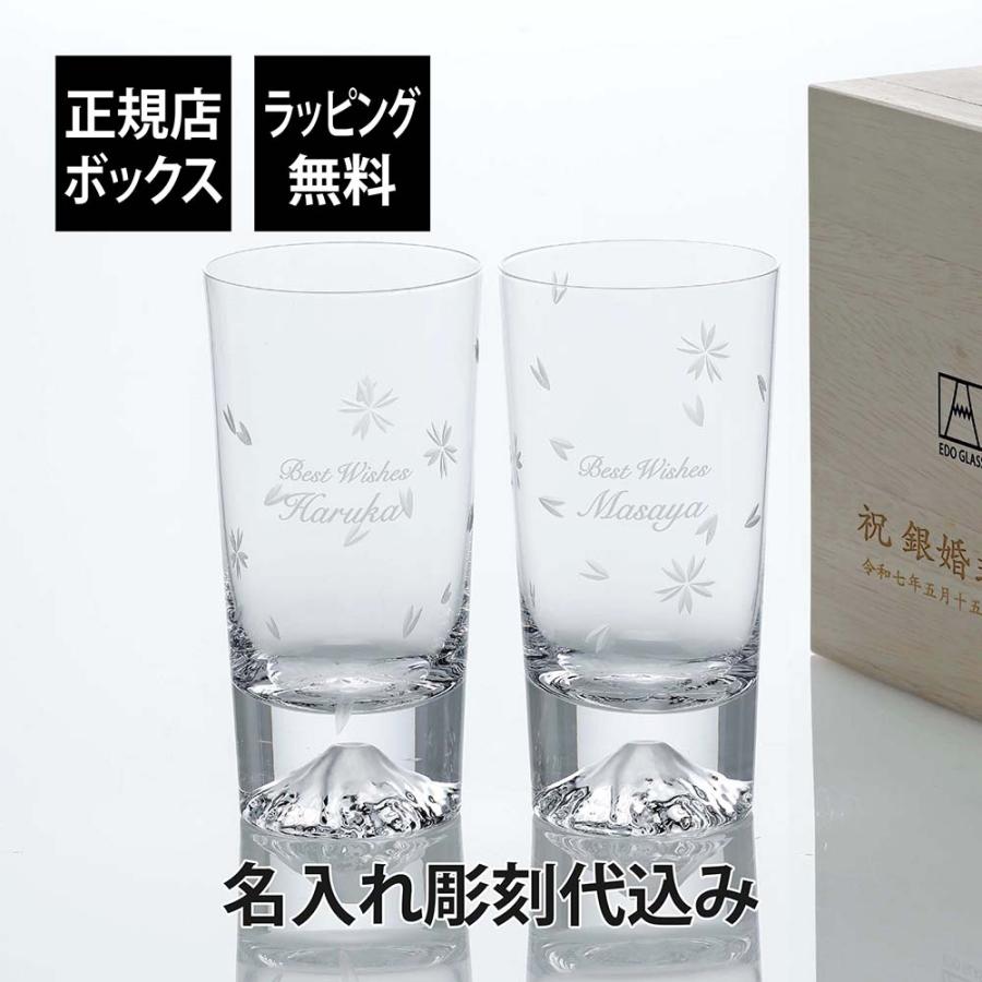 田島硝子（TAJIMA GLASS） 桜切子 富士山グラス ハイボール タンブラー