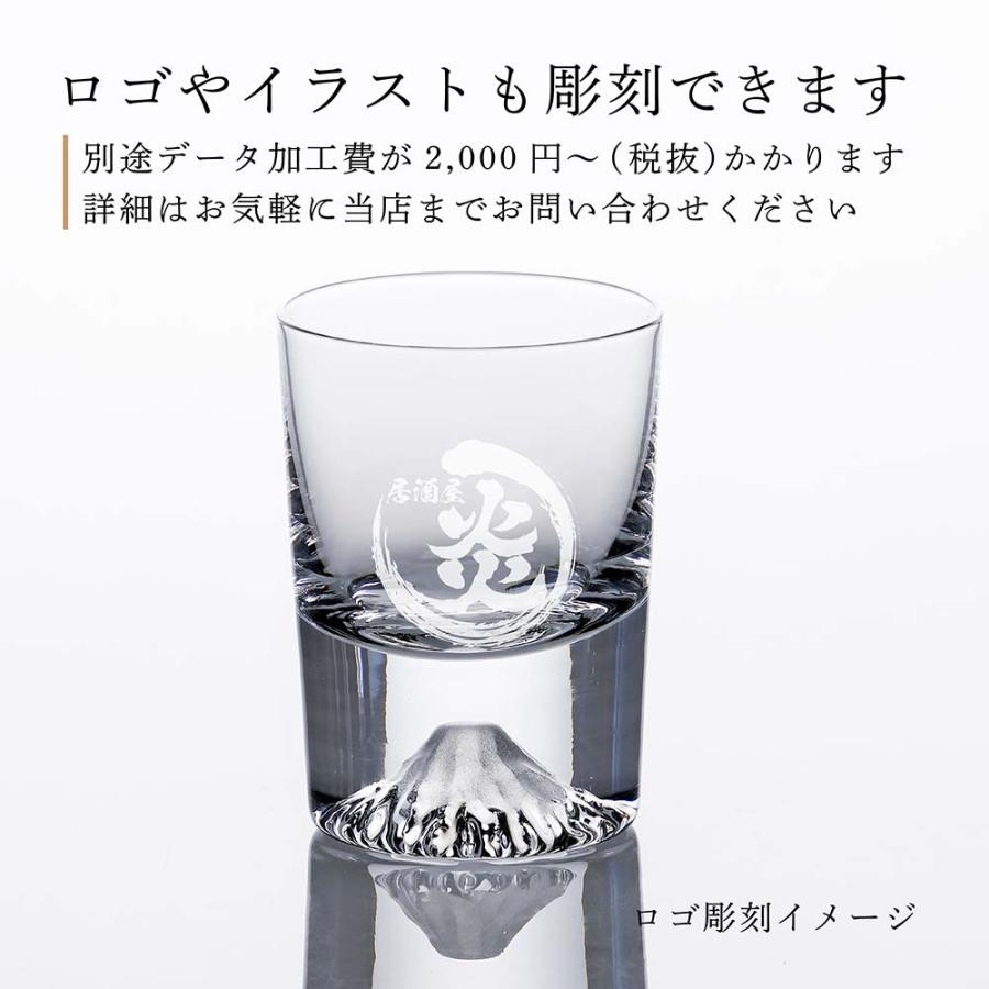 田島硝子 富士山グラス 冷酒グラス／ショットグラス 90ml 名入れ彫刻代込み 名入れ ギフト グラス プレゼント 誕生日 父の日 法人記念品 名前 刻印 受賞記念の画像