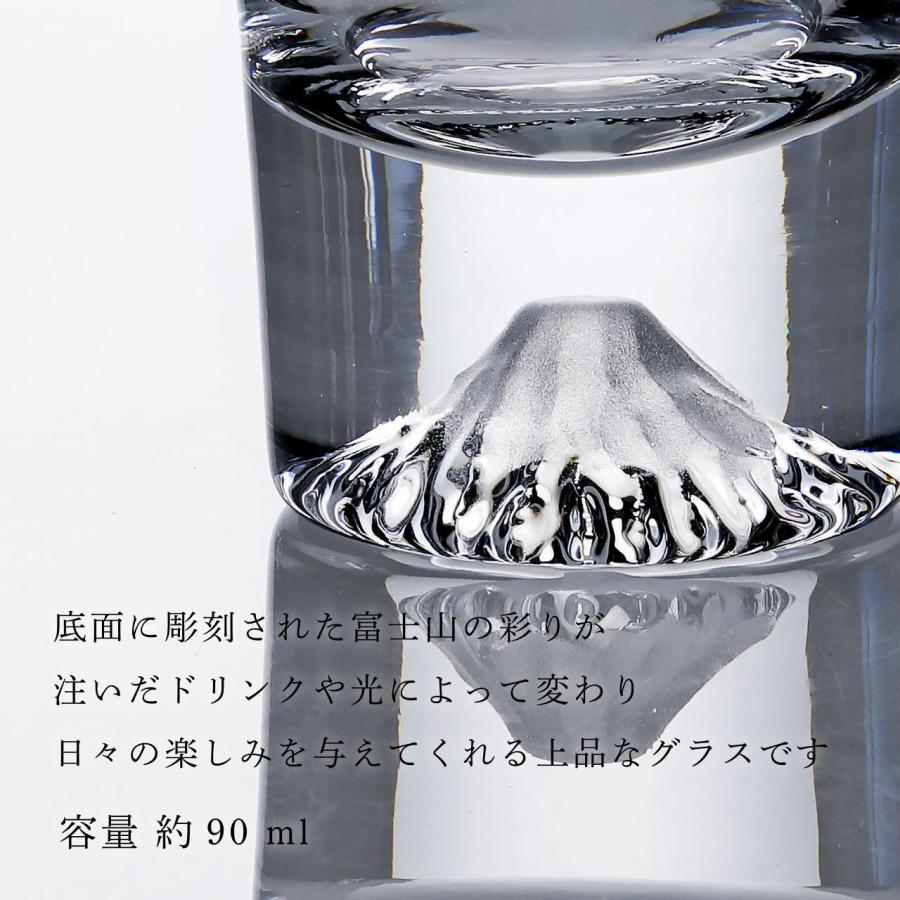 田島硝子 富士山グラス 冷酒グラス／ショットグラス 90ml 名入れ彫刻代込み 名入れ ギフト グラス プレゼント 誕生日 父の日 法人記念品 名前 刻印 受賞記念の画像