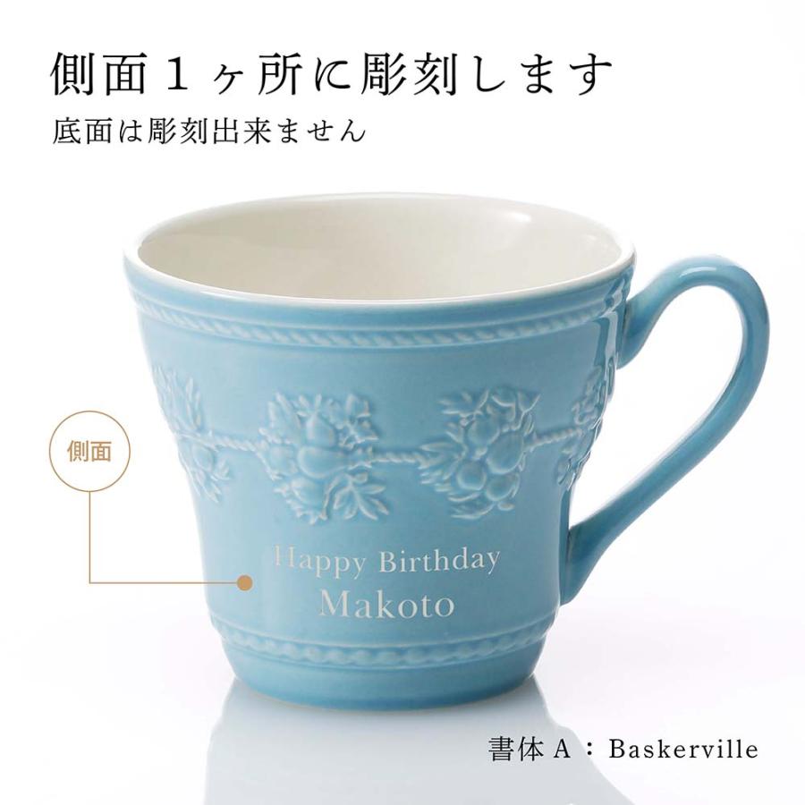 WEDGWOOD（ウェッジウッド） フェスティビティ マグ ブルー 名入れ代