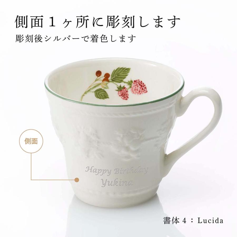 WEDGWOOD（ウェッジウッド） フェスティビティ ラズベリー マグ 名入れ