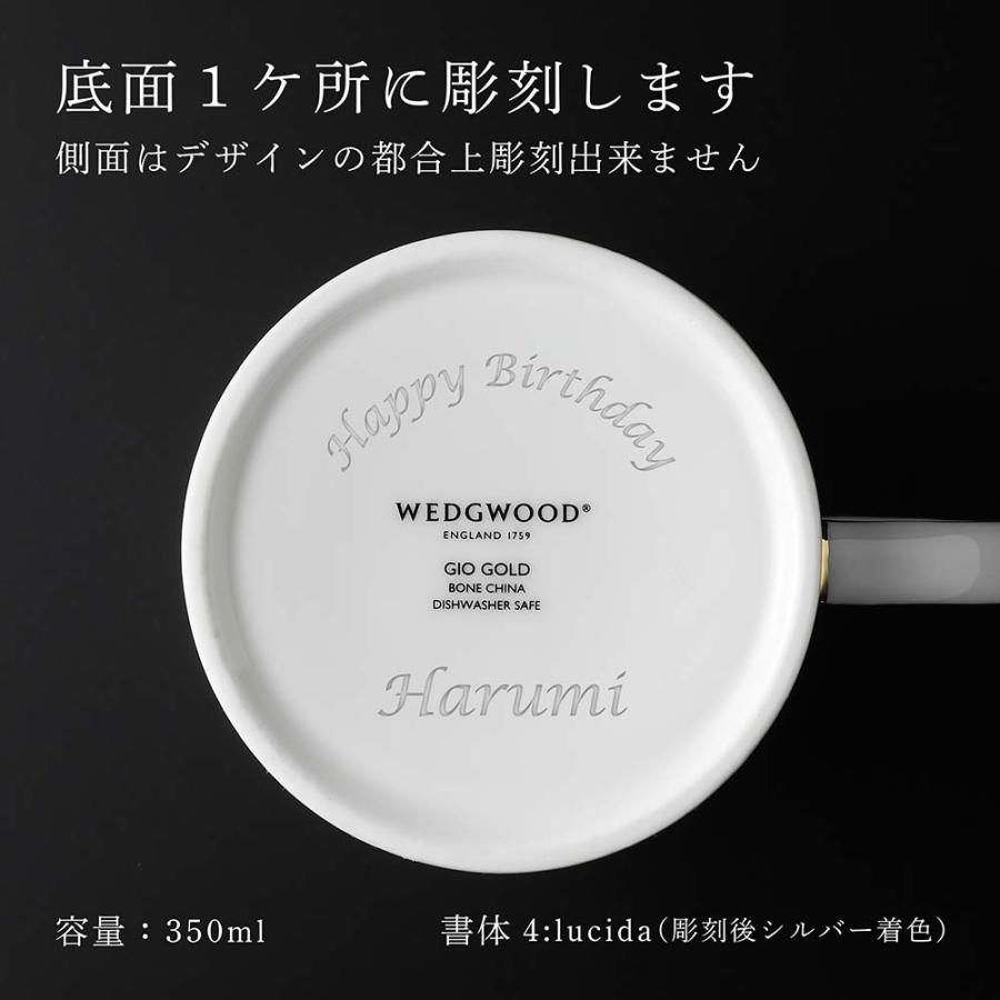 ウェッジウッド WEDGWOOD ジオゴールド マグ 350ml 名入れ彫刻代込み ラッピング無料 紙袋付き マグカップ 記念日 プレゼント ギフト 母の日 誕生日 | WEDGWOOD | 01