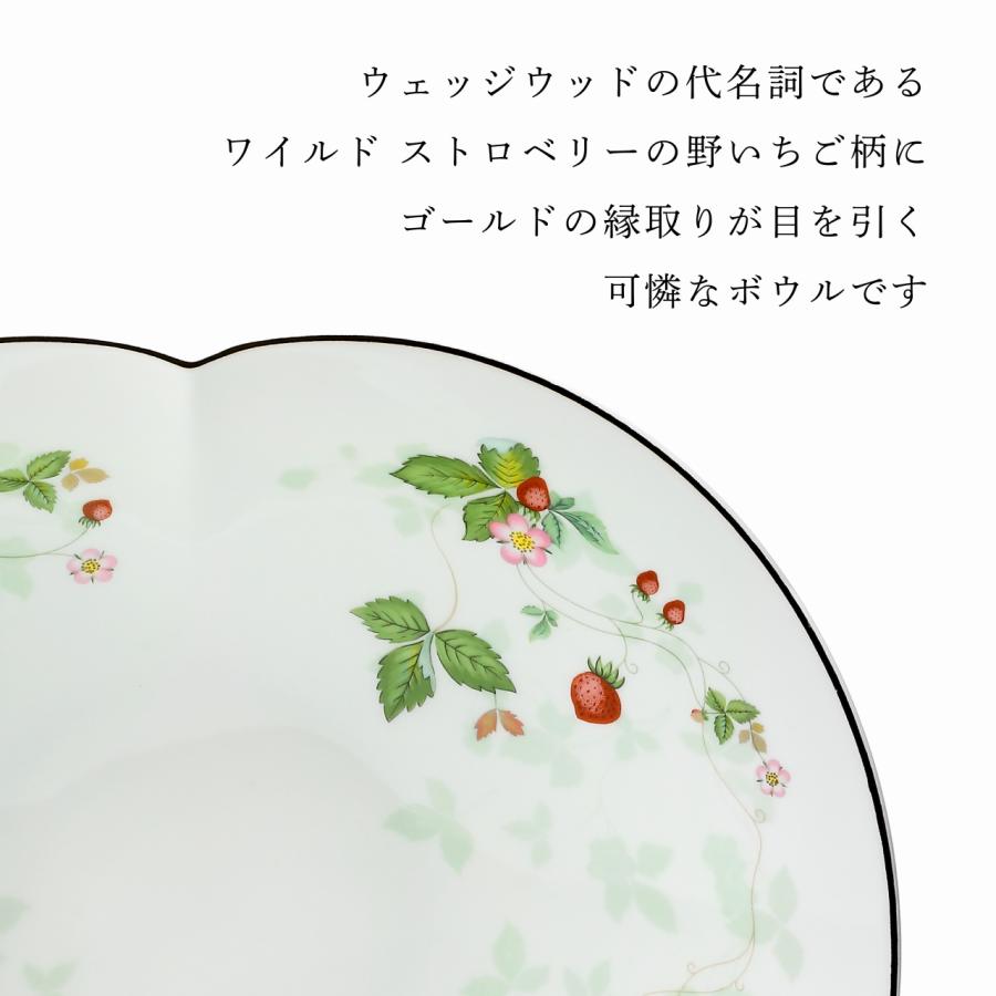 WEDGWOOD ウェッジウッド ワイルドストロベリー マリアージュボール Lサイズ グリーン 28cm 名入れ代込 母の日 引越祝 結婚記念日 陶磁器 銘々皿 大皿 ボウルの画像