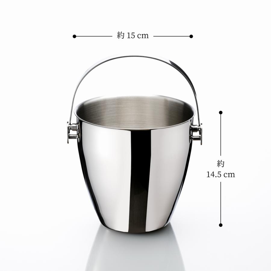 YUKIWA（ユキワ） アイスペール A型 1700ml シルバー 03280200 トング