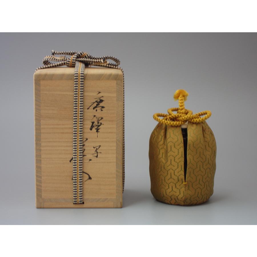 中興名物写「瀬戸廣澤手茶入」笹田仁史(有祥)造 共箱 : 茶道具 中興名物写「瀬戸廣澤手茶入」笹田仁史(有祥)造 共箱 : 茶道具