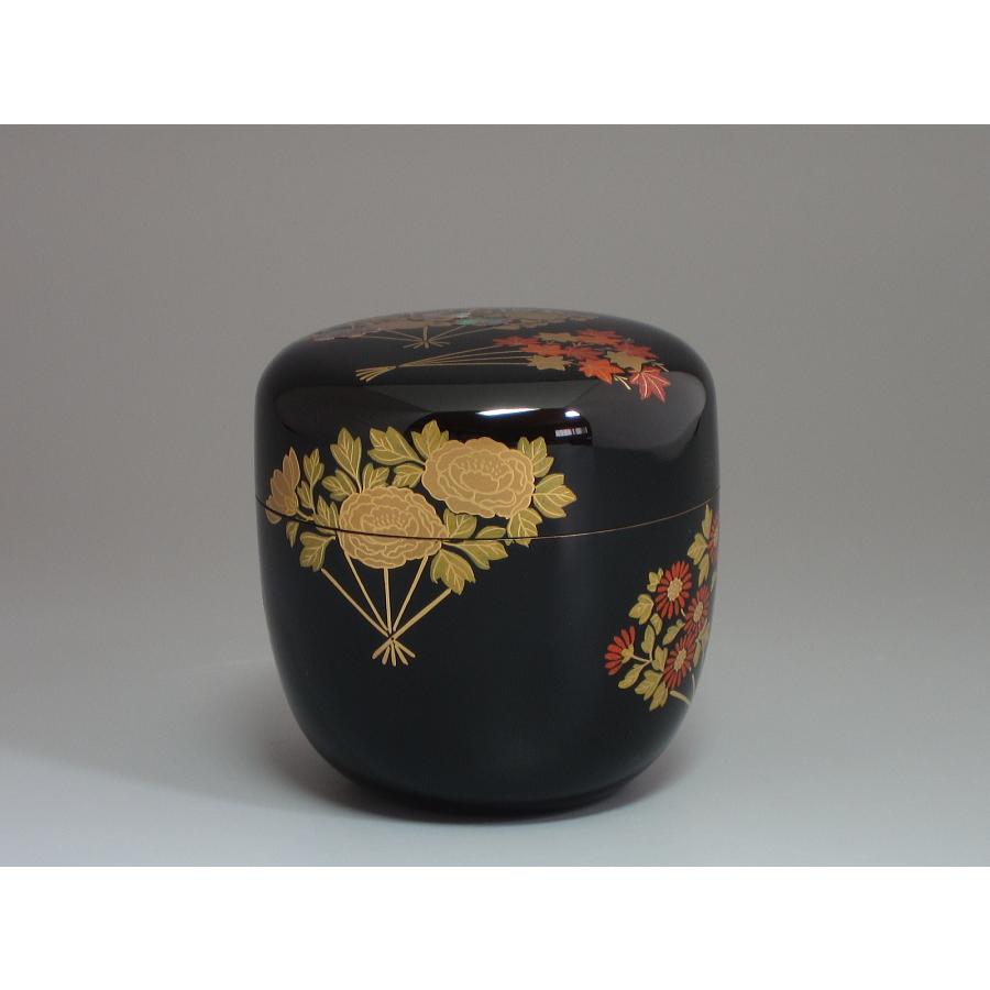 乾漆 花扇蒔絵黒大棗 一心斎造 共箱 : 茶道具商 越中屋 - 通販 - Yahoo