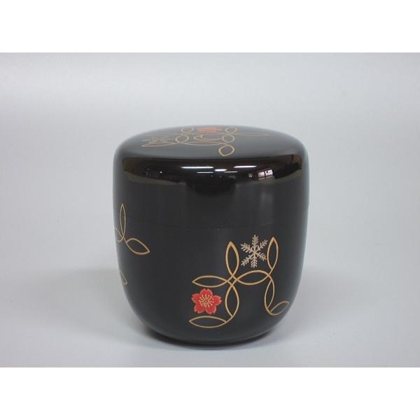 七宝雪月花蒔絵黒中棗 中村宗悦造 共箱 : 茶道具商 越中屋 - 通販