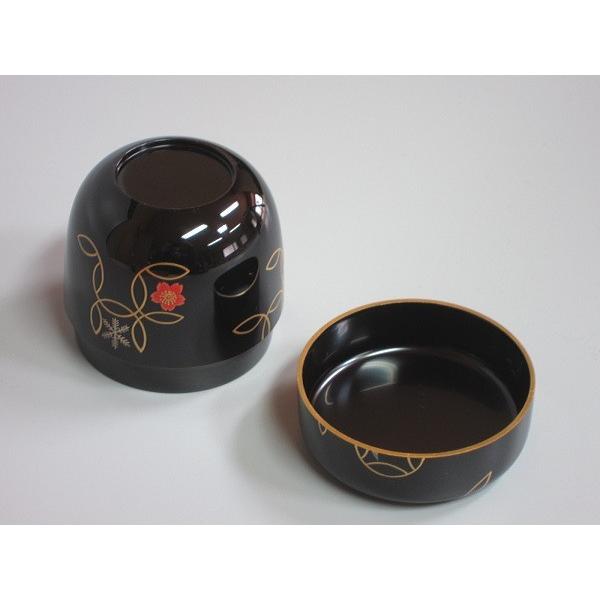 ☆茶3 宗哲 七宝継蒔絵 黒中棗 共箱 高さ7cm 東キ7-0806① ☆茶3 宗哲 七宝継蒔絵 黒中棗 共箱 高さ7cm