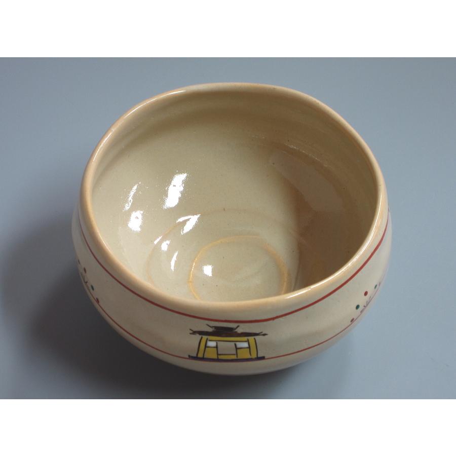 赤膚焼 奈良絵茶碗 大塩昭山造（本体のみ／栞付き） : 茶道具商 越中屋