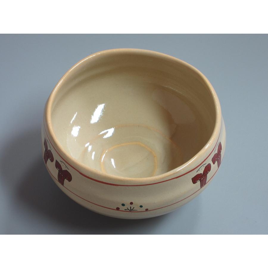 赤膚焼 奈良絵茶碗 大塩昭山造（本体のみ／栞付き） : 茶道具商 越中屋