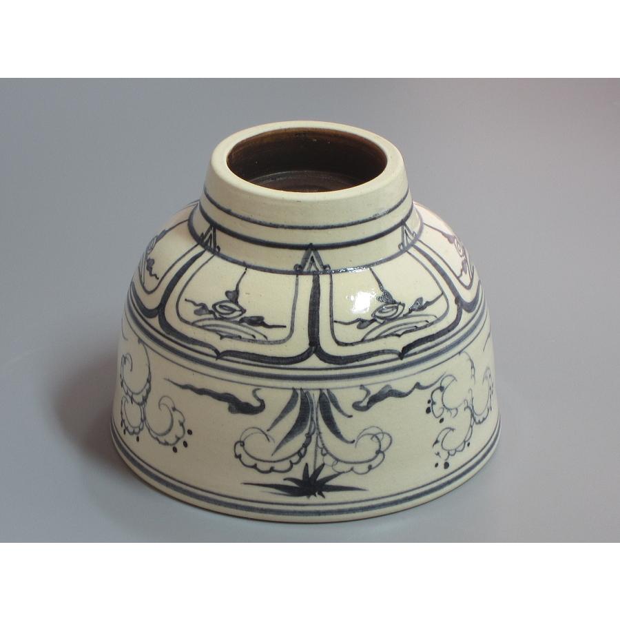 寒川義崇　安南茶碗  紀州焼 安南手人物図茶碗 寒川義崇 作 ※高槻古曽部焼