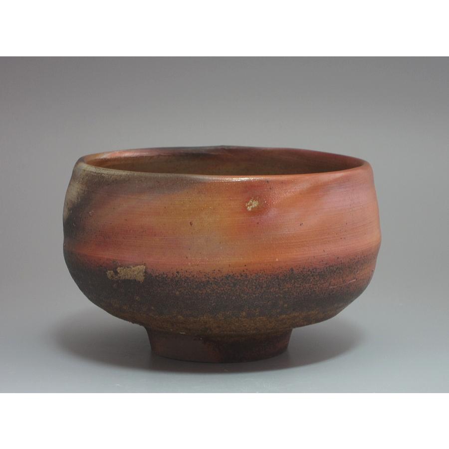 茶道具 備前焼 共箱 備前焼 木村陶峰作 火欅 肩衝茶入 仕覆付 共箱 V R6896 備前焼 木村陶