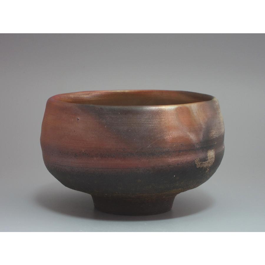 窯元松園 備前焼 金彩窯変皿 共箱 和食器 中皿 金襷 日本料理 レア