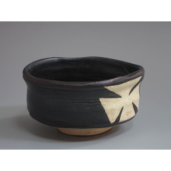 黒織部 クルス紋 茶碗 バチカン帝国の土 川本了生 造