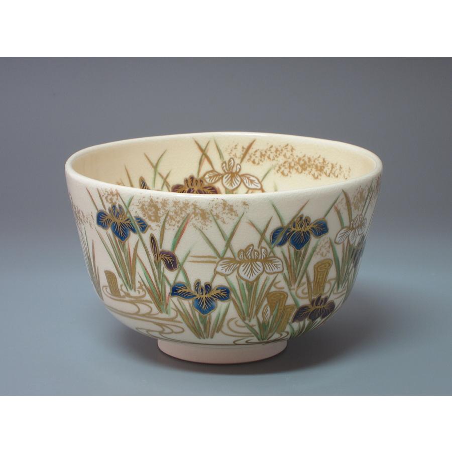 仁清写 色絵八ッ橋茶碗 橋本城岳造 共箱 : 茶道具商 越中屋 - 通販