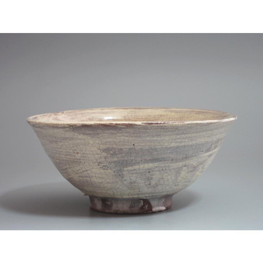 高麗　茶碗　骨董品　茶道具　箱なし 高麗刷毛目茶碗 韓国作家作品（作者名／陶印なし） 桐箱 : 茶道具商 越