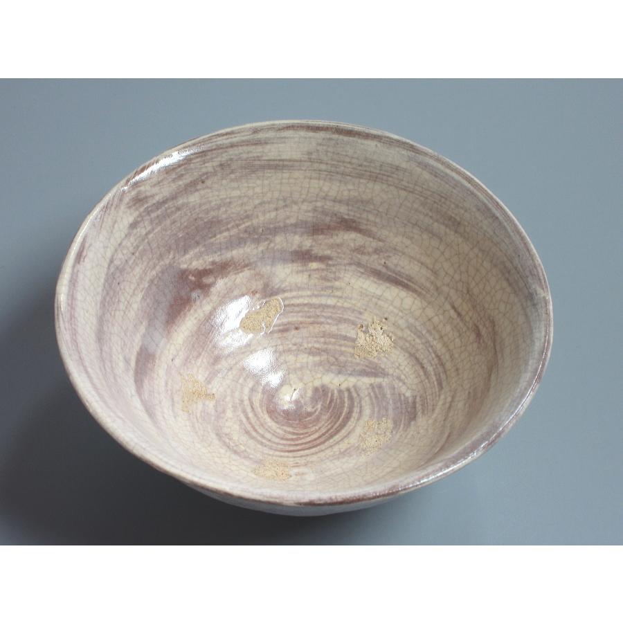 高麗刷毛目茶碗 韓国作家作品（作者名／陶印なし） 桐箱 : 茶道具商 越