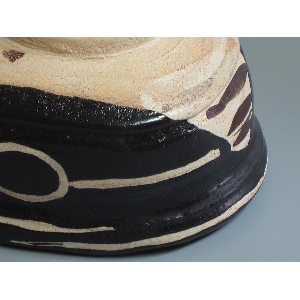 黒織部松風写茶碗 川本了生別作 共箱 : 茶道具商 越中屋 - 通販