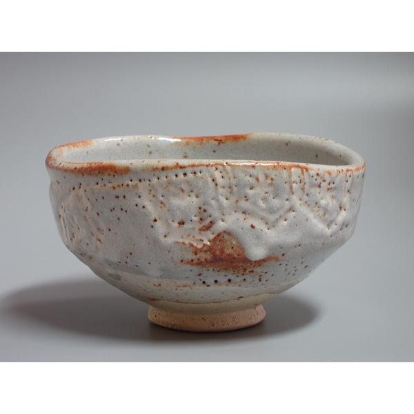 鼠志野茶碗 名物峰紅葉写 加藤光男（光右衛門）造 共箱 : 茶道具商 越