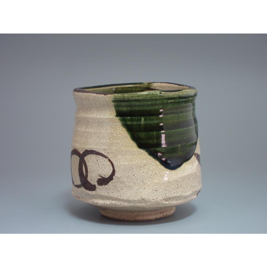 織部焼筒茶碗 加藤連瓶造（本体のみ） : 茶道具商 越中屋 - 通販