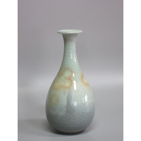 岩国焼青磁花入　山田象陶作（本体のみ）