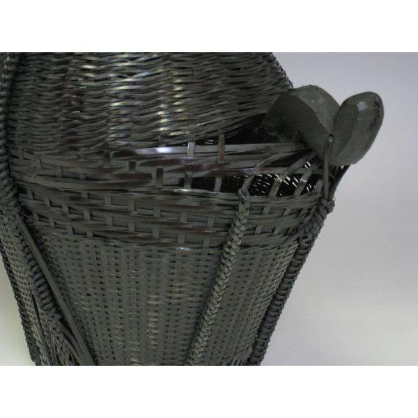 唐物写　木耳籠花入　和田菁竺作　共箱 