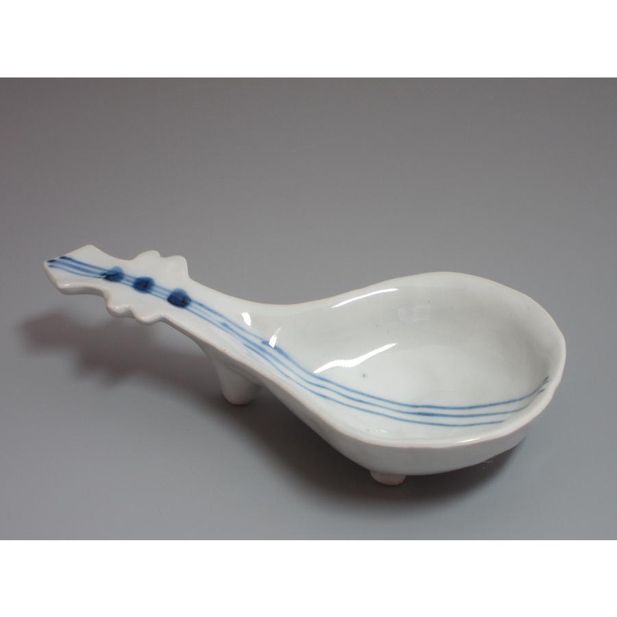 古染付写琵琶向付 五客揃 竹徳窯 梅峰造 共箱 : 茶道具商 越中屋