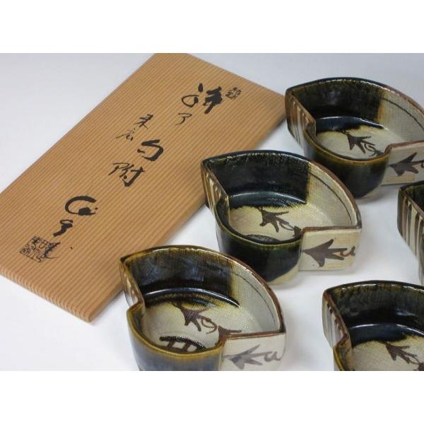 織部末広向付 五客揃 加藤作助造 共箱 : 茶道具商 越中屋 - 通販