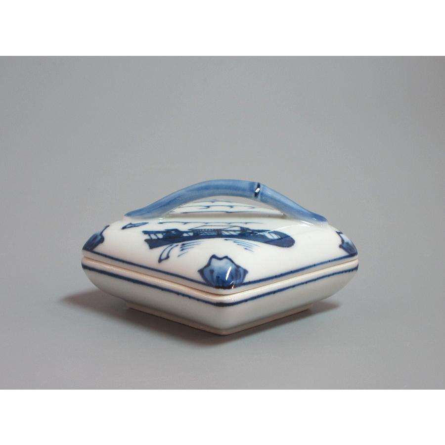 染付隅田川香合 手塚景雲造 共箱 : 茶道具商 越中屋 - 通販 -
