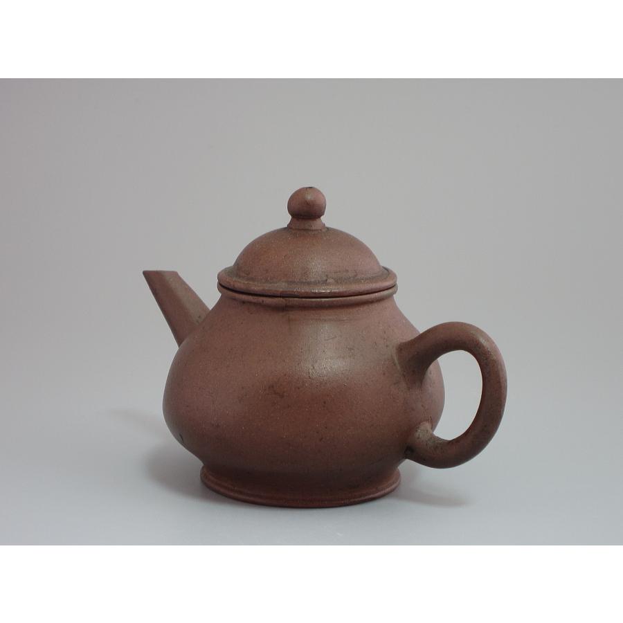 宜興紫砂 朱泥急須 煎茶道具 唐物　急須　茶道具 宜興紫砂壺 唐物紫泥袋式急須 清時代／古渡 19世紀 誂桐箱付 : 茶道具