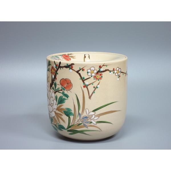 仁清写 色絵草花紋水指 仁清銘（本体のみ） : 茶道具商 越中屋 - 通販