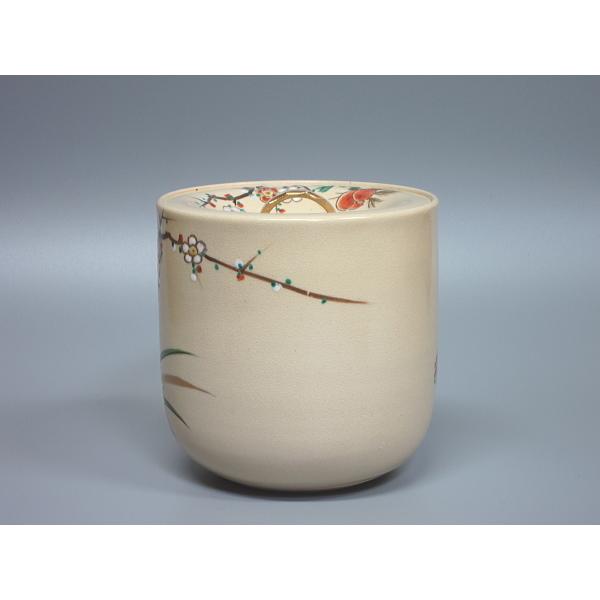 仁清写 色絵草花紋水指 仁清銘（本体のみ） : 茶道具商 越中屋 - 通販
