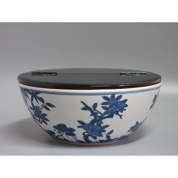 明窪田様 手塚祥堂 染付 四仙花文 平水指 水指 茶道具 35 【公式通販】