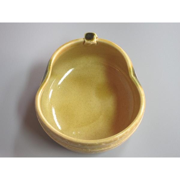 向付 瓢型 器五客 足付き 黄瀬戸瓢形向付 五