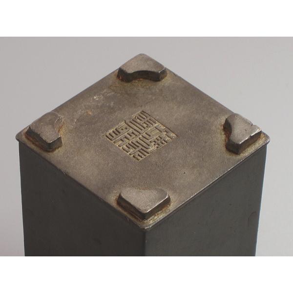 古錫 四方板割茶心壺「張星光製」在銘 唐物 中国古玩 : 茶道具商