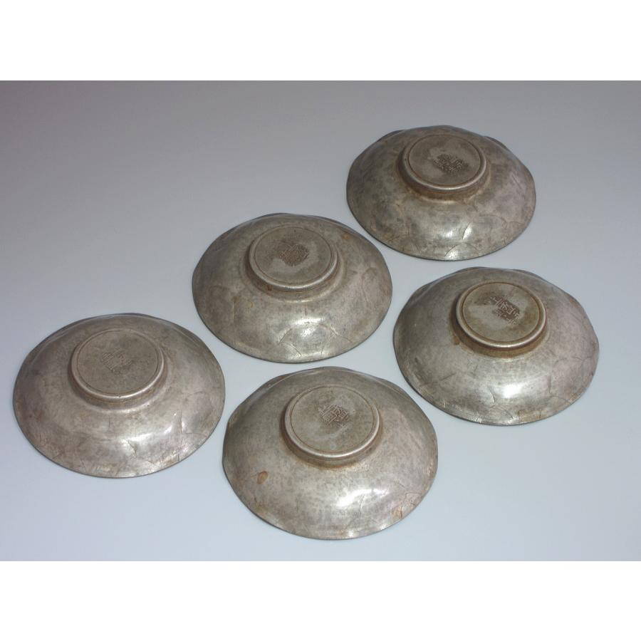煎茶道具　唐物　朱塗　漢詩蝶文　花形茶托　五客　V　R8888 煎茶道具 唐物 朱塗 漢詩蝶文 花形茶托 五客 V R8888