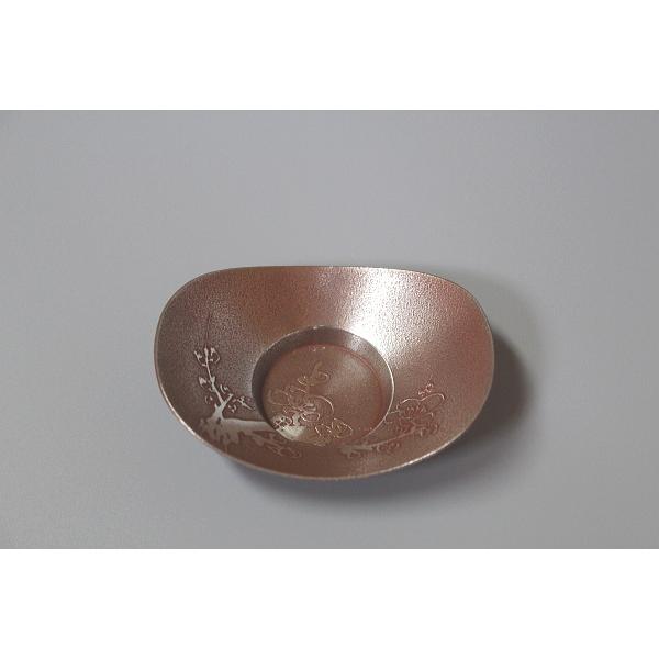 錫茶托小判形（赤イブシ） 松下喜山造 共箱 : 茶道具商 越中屋 - 通販