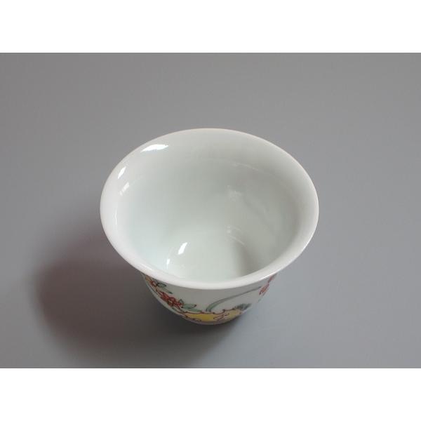 五彩草花紋煎茶碗 五客揃 村田亀水造（本体のみ） : 茶道具商 越中屋