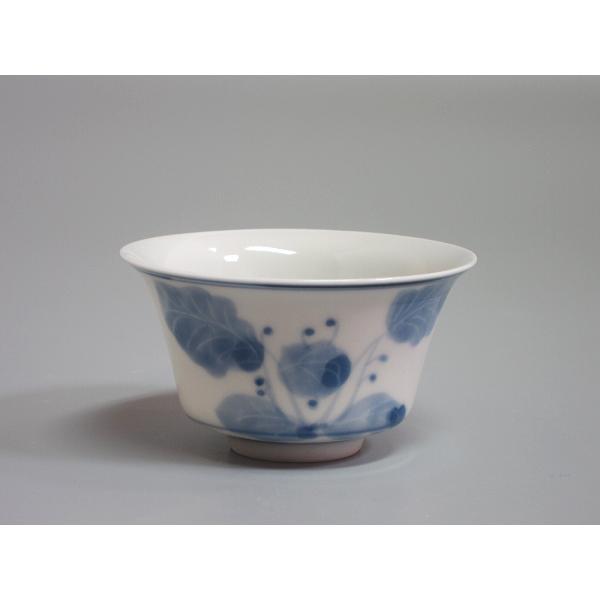 染付草花紋煎茶碗 五客揃 村田亀水造（本体のみ） : 茶道具商 越