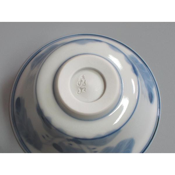 染付草花紋煎茶碗 五客揃 村田亀水造（本体のみ） : 茶道具商 越
