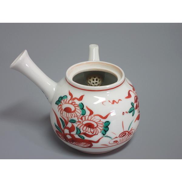 呉須赤絵横手急須／茶銚 平安宝泉造（本体のみ） : 茶道具商 越中屋