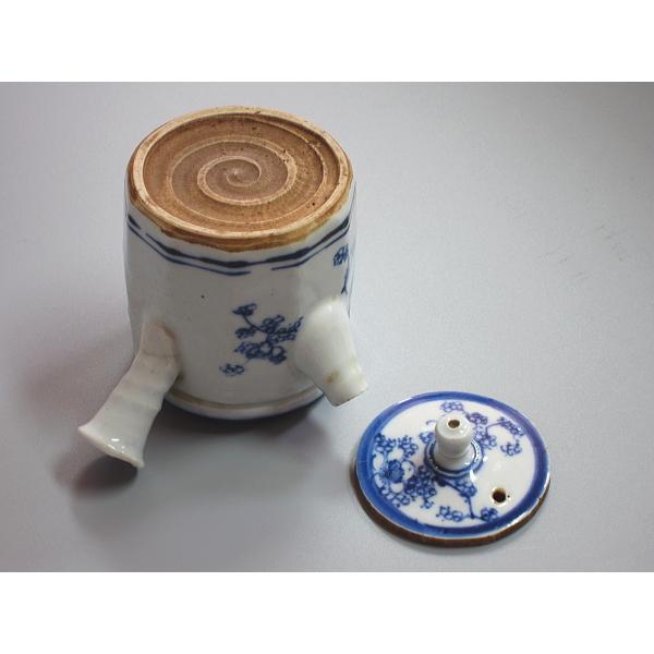 時代 染付草花紋十一角横手急須（本体のみ） : 茶道具商 越中屋 - 通販