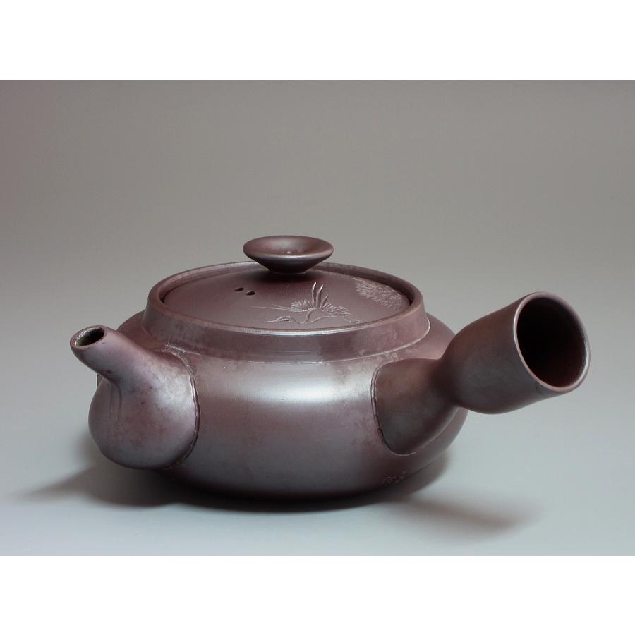 萬古焼　清泉堂　酔月造　紫光刀　花漢詩刻　横手急須　C R5526 萬古焼 清泉堂 酔月造 紫光刀 花漢詩刻 横手急須 C R5526 - メルカリ