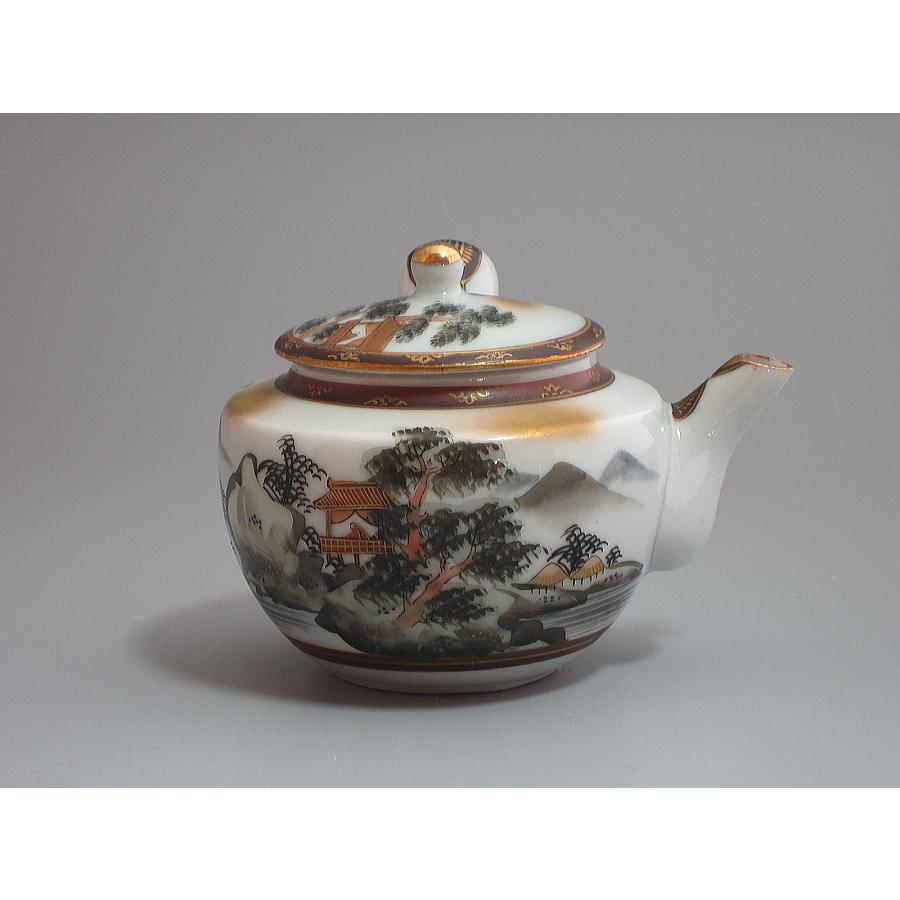 煎茶器セット 九谷焼 色絵山水図（本体のみ） : 茶道具商 越中屋