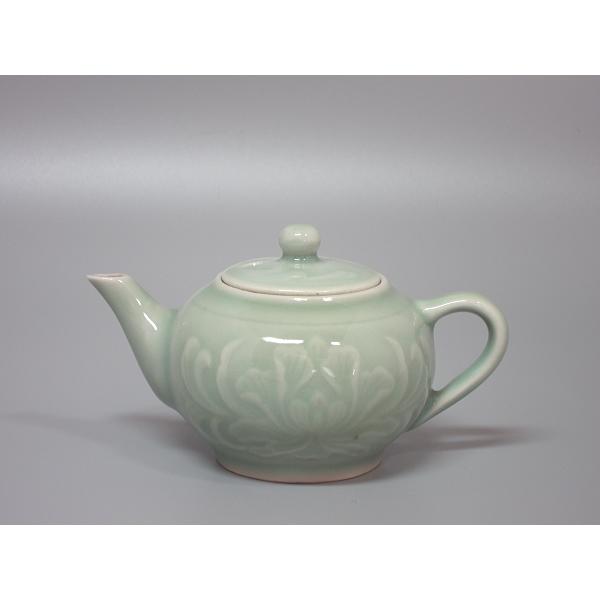 青磁浮牡丹煎茶器セット 中国龍泉窯 : 茶道具商 越中屋 - 通販