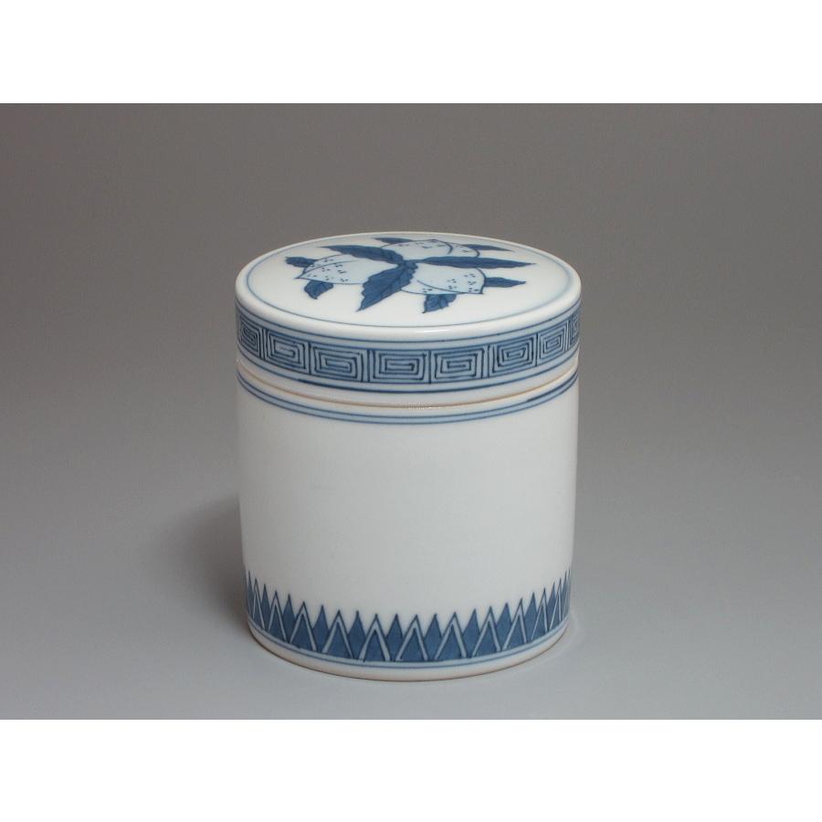 江戸　染付　鶴紋茶杓入　古染　茶道具　送料込み1007 江戸 染付 鶴紋茶杓入 古染 茶道具 送料込み1007 美術品