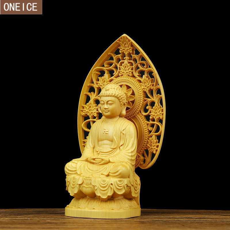 仏教の開祖 お釈迦様 細密黄楊木彫 柘植 ツゲ 釈迦仏 釈迦如来