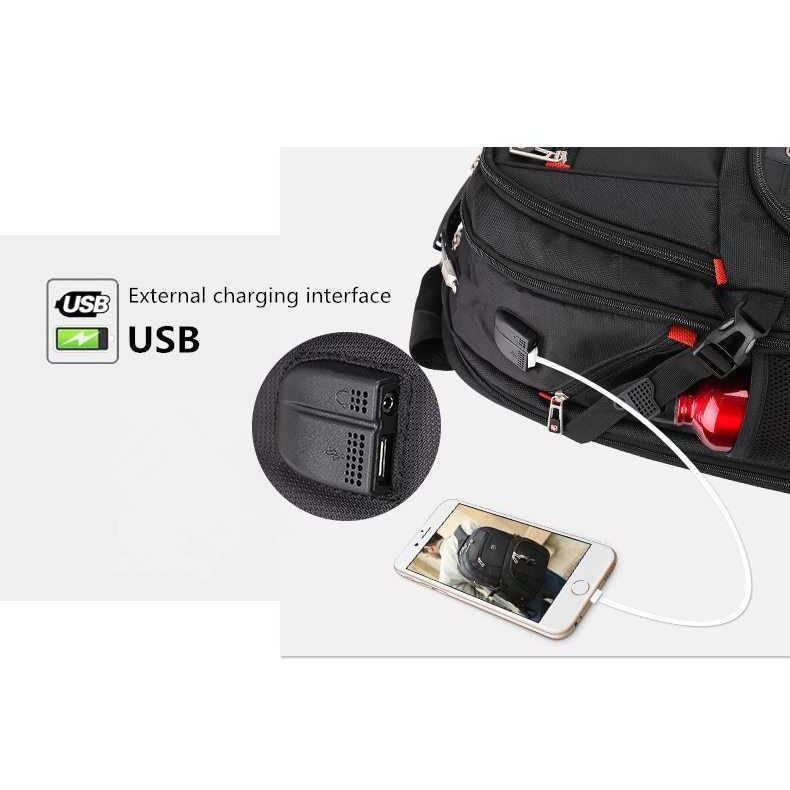 多機能大容量の男性のバッグファッション旅行 usb 充電防水盗難防止 15.6 インチ 17 インチのラップトップバックパック男性
