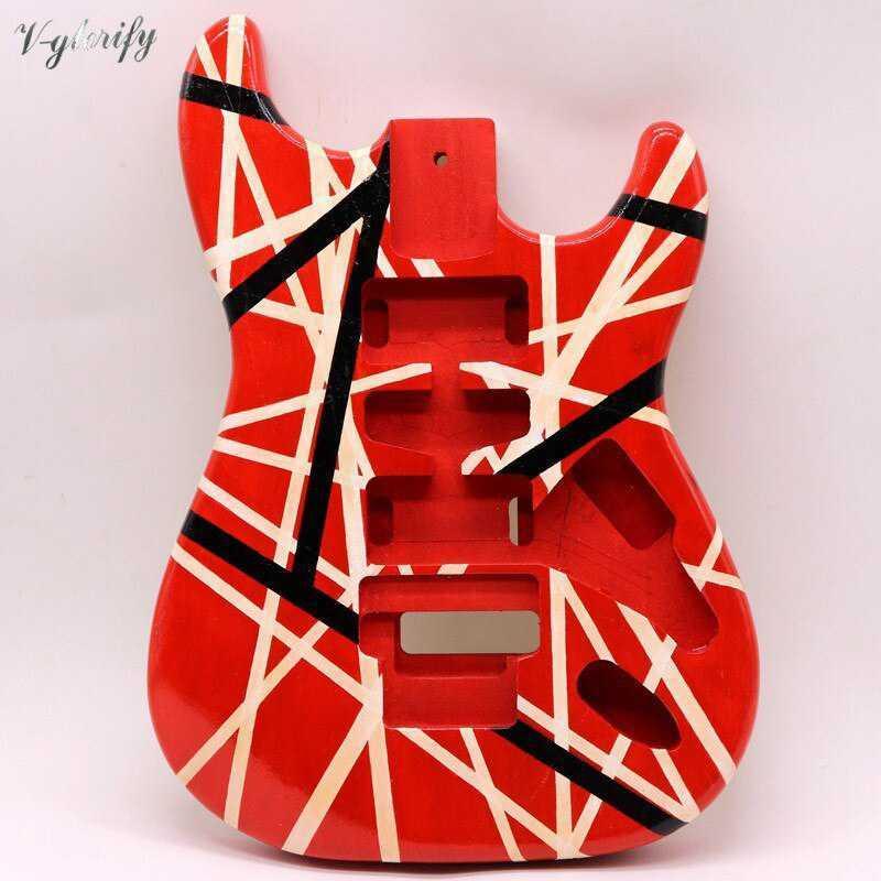 Diyハンドペイントstギターのボディポプラ木材カスタマイズ絵画エレキギター本体赤色ギターバレルギター部品 1029331914イーテック